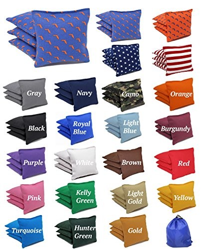 8 official aca Webb's cornhole bags triple stitched weighing 15.8-16 oz each I 